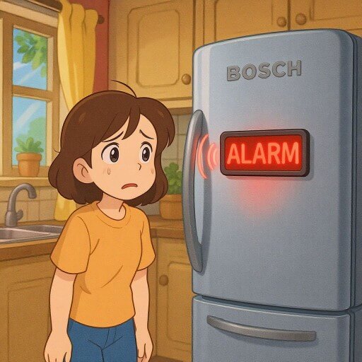 Что делать, когда холодильник Bosch пищит с надписью alarm