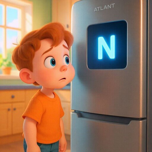 Что означает мигание буквы "Н" на холодильнике Атлант