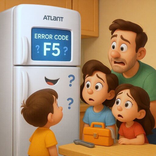 Что означает ошибка F5 на холодильнике Атлант и как устранить проблему