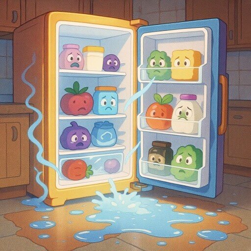 Что происходит с холодильником, если его оставить открытым долгое время