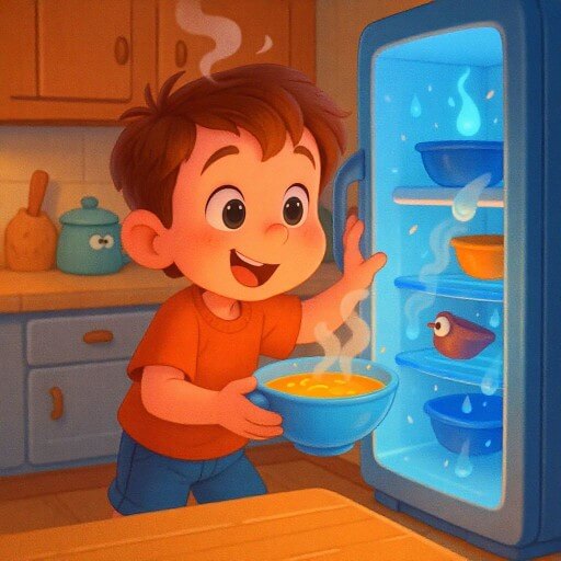 Что произойдет, если поставить горячий суп в холодильник