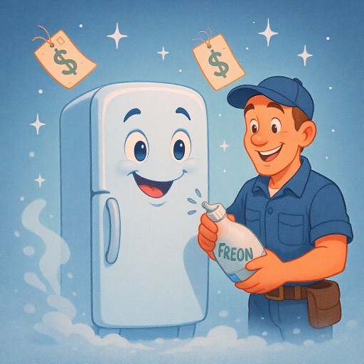 Когда и зачем заправлять холодильник фреоном и сколько это стоит