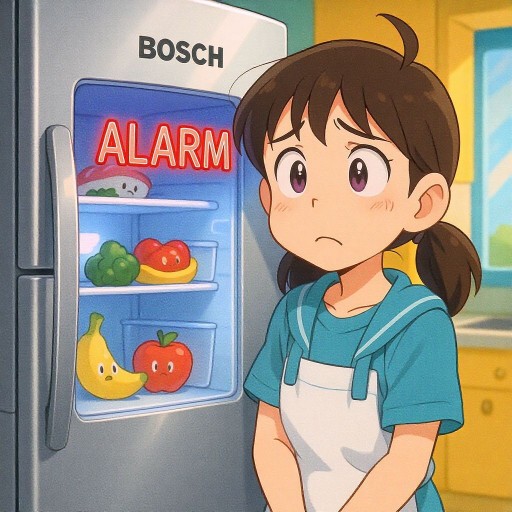 Почему холодильник Bosch показывает сигнал "alarm" и как его отключить