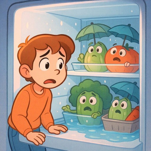 Почему под овощными ящиками в холодильнике появляется вода и как с этим справиться